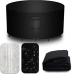 Heavy Duty Patio Furniture Covers Waterproof, 600D Round Outdoor Furniture Cover Waterproof for Sectional Sofa Couch, Outdoor Dining Table and Chair Set Covers 54"DIA x 28"H, Black