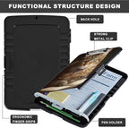 Clipboard with Storage,Storage Clipboard with Pen Holder,Heavy Duty Plastic Storage Clipboard with Low Profile Clip, Clipboard Folder, Teacher Must Haves, Office Supplies,Brown Cat and Books