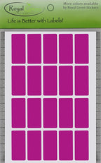 Royal Green Rectangle Color Labels 1.57inch x 0.75 inch - Color Coding Stickers Purple(40mm x 19) - 100 Pack