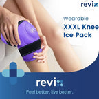 REVIX 20" XXXL Ice Pack for Knee Discomfort and Fatigue, Reusable Extra Large Cold Packs for Relaxation, Knee Replacement Surgery, Promoting Flexibility and Mobility with Cold Therapy, Purple