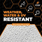 Heavy Duty Poly Tarp 60' x 60' - Bulk Half Pallet (6 Pack) Thick Waterproof, UV Blocking Protective Cover - Reversible Silver & Black - 10 Mil Thick Polyethylene - by Xpose Safety