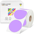 2 inch Dot Stickers Labels Circle Garage Sale Sticker 750Pcs Round Thermal Printer Stickers Printable Writable Price Labels for Yard Sale, Light Purple