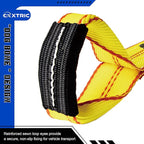 Replacement Dog Bone Short Strap,2" x 16",Sewn Eyes Loop Straps on Both Ends for 8-Point RollBack Tie Down System,4Pack,Heavy Duty Tow Truck Straps