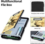 Clipboard with Storage Box & Pen Holder,Heavy Duty Clip Boards 8.5x11 for Nursing,High Capacity,School & Office Supplies,Dragon Blueprint