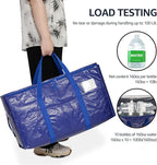 Moving Bags Heavy Duty Extra Large, Moving Boxes, Moving Supplies Essentials, Blue Storage Bins with Lids, Plastic Packing Totes, Storage Bags for Clothes with Handles & Zippers(Blue, 10 Pack)