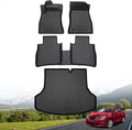 Hutisya-Floor Mats & Cargo Liner Set Fit for Nissan Sentra 2014-2019 All Weather Protection Anti-Slip & Durable TPE Full Set Liners Automotive Accessories-Black