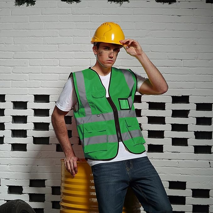 BeautyWill Custom Safety Vest Logo Class 2 High Visibility Reflevtive Vest Outdoor Protective Workwear