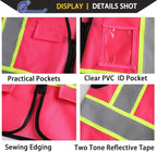 Safety Vest for Men Women,Mesh High Visibility Construction Work Vest with Reflective Strips,Meets ANSI/ISEA Standards(EK175-Mesh-Hot Pink-S)