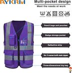 A-SAFETY High Visibility Reflective Safety Vest Customize Logo (XS-8XL)