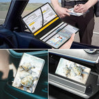 Car Registration and Insurance Holder, Leather Car Glove Box Organizer, Cool Car Accessories for ID, Driver's License Cards & Essential Document,business cards,Men&Women,Cute Two Turtles
