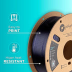 Polymaker PolyLite 3D Printer PETG Filament Translucent Blue 1.75mm 1kg, Legacy PETG Formula, Reliable Everyday Filament, Strong Layer Bonding, Compatible with Most 3D Printers
