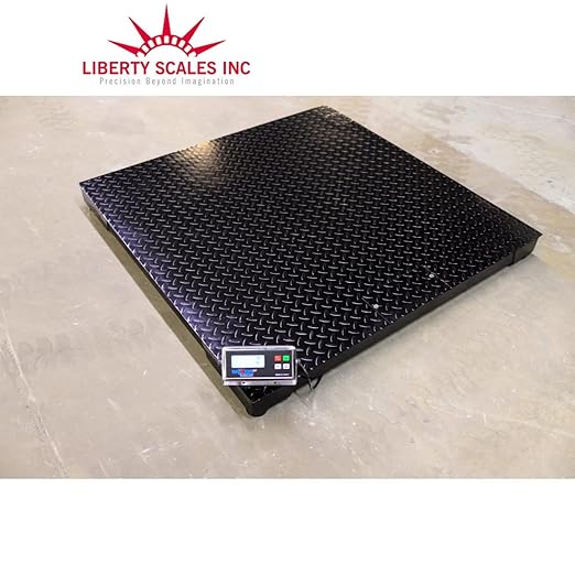 Liberty LS-700-4x4-10k-NN Industrial Floor Scales/Warehouse Pallet Scale with Indicator 48" x 48" | 10,000 lb x 1 lb