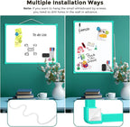MaxGear Double-Sided Dry Erase Board for Wall, 16"x12" Hanging Whiteboard, Small Dry Erase White Board kit, Portable Whiteboard for Planning, Drawing, Memo, to Do List, Green Frame