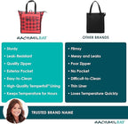 Rachael Ray Chillout Soft Cooler Bag, Large Reusable Insulated Grocery Bag with Zippered Top, Travel Tote for Hot or Cold Food, Grocery Tote Bag