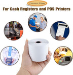 (100 Rolls) 2 1/4" x 230' Thermal Paper, POS Receipt Paper for Retail Business Cash Register, Fits Most Credit Card Terminal