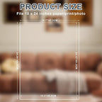 AKONEGE 2 Pcs 18" x 24" Rigid Print Protectors Clear Hard Sheet Protectors Heavy Duty Top Loading Crystal Poster Sleeves Picture Frame Hard Plastic Sleeves for Art Prints Photos Documents Blueprint