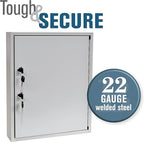 STEELMASTER by BankSupplies 110 Key Cabinet | Dual Lock Control Key Box | Welded 22 Gauge Steel Construction | Scratch Resistant | Write-On Key Tags for Easy Identification