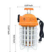 NS 100W LED Temporary Work Light,15500 Lumen Daylight White 5000K, IP64 Dust & Waterproof,Stainless Steel Cover for High Bay Construction Jobsite Workshop