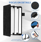 6 Sides Whiteboard Notebook Portable Whiteboard Dry Erase Notebook Portable Dry Erase Board Double Sided Folding Whiteboards White Board for Office Study Meeting(Black,A6: 4.5"×6”)