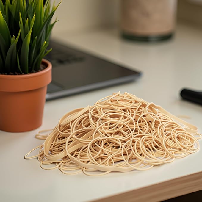 HAIDIBAO-Rubber Bands Assorted Sizes Beige Elastic Bands for Office Supplies 0.5lbs Size16,Size#18,Size #33,Size(4-4/5" x 1/6"),Size#69 Rubber Band