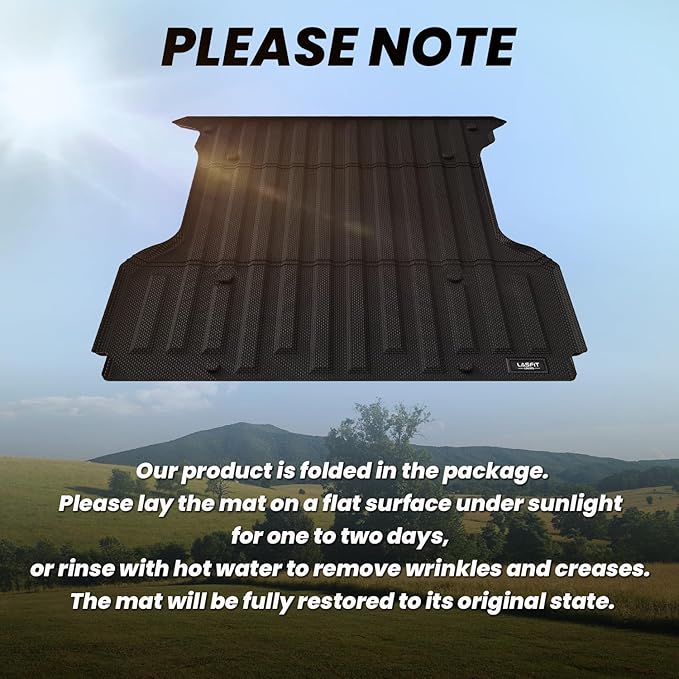 LASFIT Truck Bed Mat (5.5FT, 67" Bed) Fit for Ford F-150 2004-2014 | Lincoln Mark LT 2006-2008, All Weather Protection TPE Heavy Duty Car Bed Liner - 1PC Black