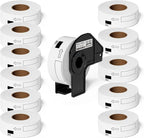 Suminey - Compatible Address Labels Replacement for Brother DK-1201 (1.1 in x 3.5 in), Use with Brother QL Label Printers [10 Rolls/4000 Labels + 1 Frame]