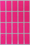Royal Green Neon Pink Rectangle Sticker 1.57 inch x 0.75 inch Rectangular Labels (40mm x 19mm) - 300 Pack