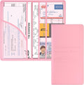 Cacturism Car Registration and Insurance Holder, Car Accessories Vehicle Glove Box Car Organizer Women Car Accessories with Magnetic Shut for Cards, Essential Document, Driver License, Pink