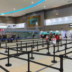 6 Pcs Crowd Control Stanchions Set Stainless Steel Barrier Post with Dual Retractable Belt 9.8 ft and 1 Sign Holder Crowd Safety Control Barrier Solid Base Easy Connect Assembly