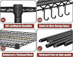 PrimeZone 5 Tier 80.7" H x 55.5" W x 24" D Wire Shelving with Wheels 3000lbs NSF Certified Storage Shelves Heavy Duty Metal Shelf Adjustable Rolling Rack Commercial Garage Restaurant Warehouse 8Pack