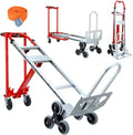 3 in 1 Industrial Convertible Hand Truck Dolly,1000 LBS Capacity Aluminum Hand Truck Dolly,Stair Climbing Hand Trucks Heavy Duty with Rubber Wheels for Moving,Transport(Red)