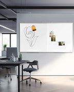 60"X 48" Large Magnetic Dry Erase Whiteboard, Wall Hanging Board with 4 Pens & 1 Dry Erasers & 6 Magnets, Sliver Aluminum Frame White