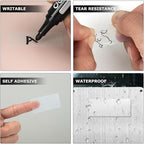 Clear Thermal Labels Vinyl 1 × 2 Inch Self-Adhesive Rectangle Stickers Roll Waterproof Printer Direct Decals Package Seal for QR Code Envelope Office Retail Home 300 PCS