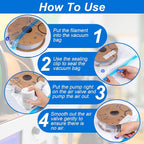 3D Print Filament Storage Bag Vacuum Kits - 30Pcs Cleaning Drying Sealed Bags with 30Pcs Humidity Indicator Cards & Auto-Pump