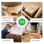 IDL Packaging Large Brown Kraft Paper Roll 24" x 1200 feet (14400 inches) - Natural Unbleached, Uncoated Kraft Paper - Perfect Packaging Wrapping Kraft Paper - Old-Fashioned Gift Wrapping Paper