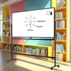 Large Dry-Erase Rolling Magnetic Whiteboard - 70 x 36 Inches White Board Height Adjust Double Sides Mobile Portable Easel on Wheels, Dry Erase Board with Stand for Office, Home & Classroom