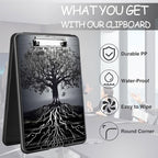 Clipboard with Storage, High Capacity Plastic Storage Clipboard with Low Profile Clip for Women Teachers Work, School & Office Supplies, Cute Pattern Decorative Clipboards, Tree of Creation