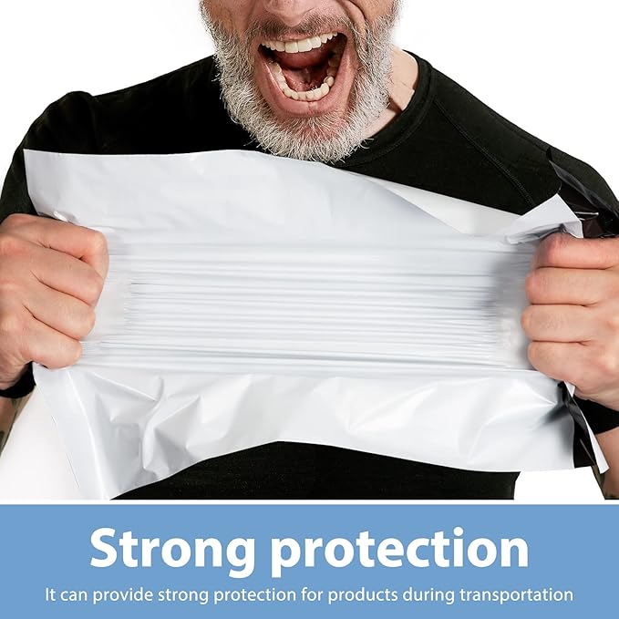 Metronic Poly Mailers 10x13 100 PC, Small White Shipping Bags Mailing Envelopes Self Seal, Mailers Poly Bags for Shipping Waterproof and Tear-Proof, Mailing Bag Packaging Bags for Small Business