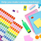 Starboling Color Coding Labels,3000 PCS 1/2" x 3/4" 10 Colors Rectangular Colored Labels Stickers,for Garage Sale,Price Tags,File Folder Tabs,and Classroom Organization