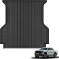 Truck Bed Mat Fit Ford Ranger 2024 2025 (5FT, 59.6" Bed), TPE All Weather Truck Bed Liner Cargo Liner Ranger Accessories