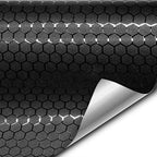 VViViD+ Honeycomb Matte Black Medium Pattern Car Wrap Vinyl (1ft x 5ft)