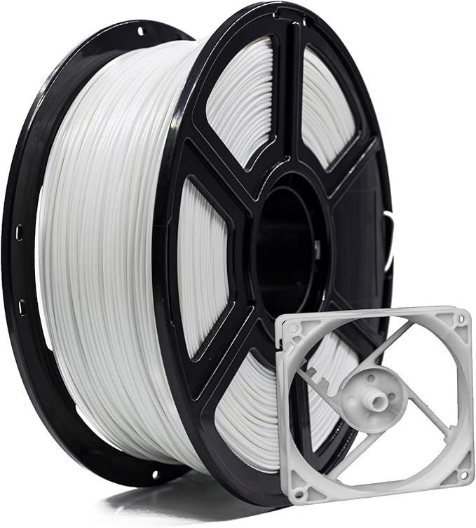 FLASHFORGE ABS Pro Filament 1.75mm White, 3D Printer Filament 1kg (2.2lbs) Spool-Dimensional Accuracy +/- 0.02mm, Hot Deformation Below 90℃, Great for Printing Heat-Resistant Functional Parts