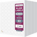 NextDayLabels - 1 Inch Round Labels - Matte White, Blank Circle Stickers for Laser/Inkjet Printers (1000 Sheets, 63000Labels)