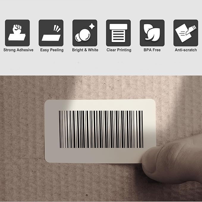 Hehua 1" x 2-1/8" Label Compatible with DYMO Labelwriter 5XL 550 4XL 450 30336 with RFID Chip, FNSKU Barcodes Return Address Labels, 25mm x 54mm, Total 2000 Labels/4 Rolls
