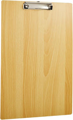 Extra Large Clipboard Pack - 4 Tabloid Clipboards, Extra Large 11.5 x 17.5 in Wooden Ledger - Solid Hardwood & Metal Low-Profile Clip with Hook for Classroom & Office Use