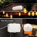 RESTMO 5-Piece Outdoor Waterproof Electrical Box Set – 12.5" x 8.5" x 5" Large & 7.1" x 2.3" x 2.3" Small, Weatherproof Boxes for Power Strip, Outlet, Plug, Socket, Timer, Holiday Light, White