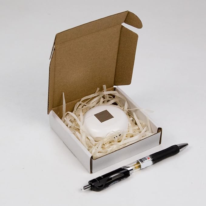 50 Pack 4x4x1 Inches Small Shipping Boxes, White Corrugated Cardboard Boxes, Moving Mailing Packing Box