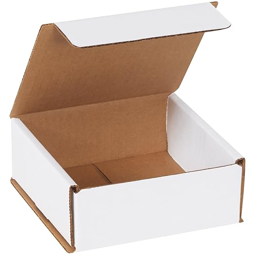 Box USA BM552 5"L x 5"W x 2"H, White (Pack of 50)