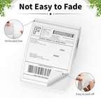 FungLam 4"X6" Thermal Shipping Labels, 4X6 Labels,White Mailing Shipping Labels, Perforated, 250 Labels,Compatible with iDPRT, JADENS and Rollo.