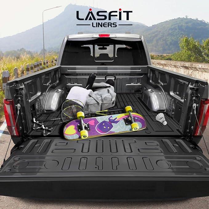 LASFIT 5.5ft Bed Mat for Ford F-150 | F150 Lightning 2026 2025 2024 67.1" Bed Box All Weather Protector TPE Truck Bed Liner Durable Easy Clean-Not Fit for Drop in Bedlienr